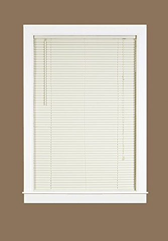 Midnight Collection 1-Inch Room Darkening Alabaster Mini Blind (35 inch  x 64 inch )