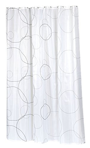 BenandJonah Collection Fabric Extra Long Shower Curtain 70 x 84 inch  Bubbles