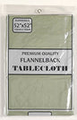 Simple Elegance by Bon Appetit Solid Color Vinyl Tablecloth with Polyester Flannel Backing - Sage Rectangle (52 inch  x 90 inch )