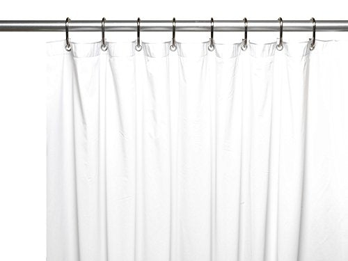 Royal Bath Extra Heavy 10 Gauge Vinyl Shower Curtain with Metal Grommets (72 inch  x 72 inch ) - White