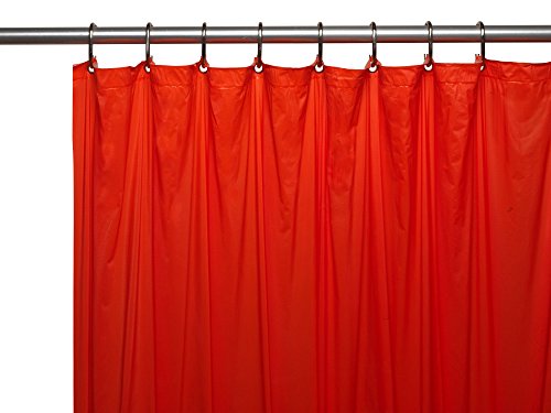 Royal Bath Heavy 4 Gauge Vinyl Shower Curtain Liner with Weighted Magnets and Metal Grommets (72 inch  x 72 inch ) - Red