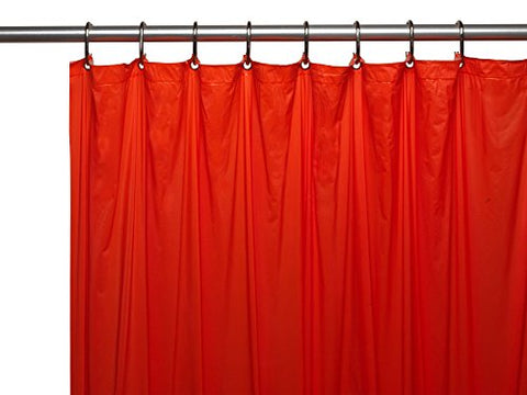 Royal Bath Heavy 3 Gauge Vinyl Shower Curtain Liner with Weighted Magnets and Metal Grommets (72 inch  x 72 inch ) - Red