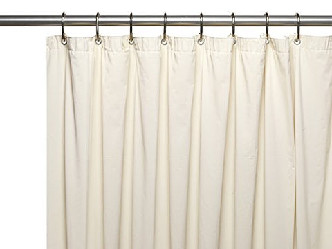 Park Avenue Deluxe Collection Park Avenue Deluxe Collection 3 Gauge Vinyl Shower Curtain Liner w/ Weighted Magnets and Metal Grommets in Bone