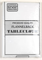 Dinner Collection by Bon Appetit Solid Color Vinyl Tablecloth with Polyester Flannel Backing - White Rectangle (52 inch  x 70 inch )