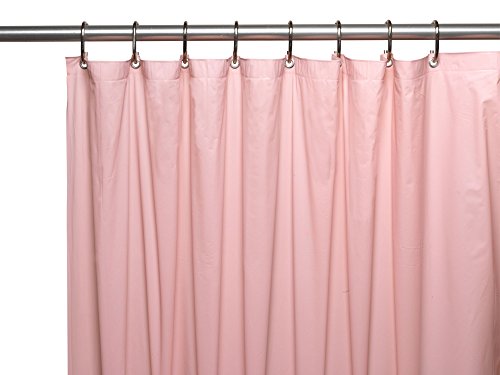 Royal Bath Extra Heavy 8 Gauge Vinyl Shower Curtain Liner with Metal Grommets (72 inch  x 72 inch ) - Pink