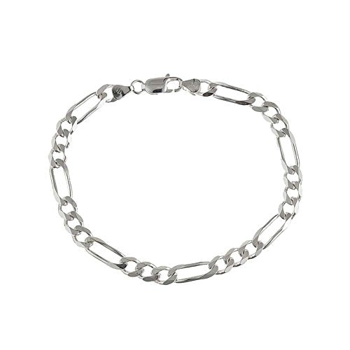 Ben & Jonah 925 Sterling Silver Figaro Bracelet (8.15 inch  L)