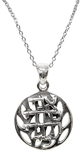 Silver Ani Ledodi Necklace - Chain 18 inch  Pendant 3/4 inch  X 3/4 inch H