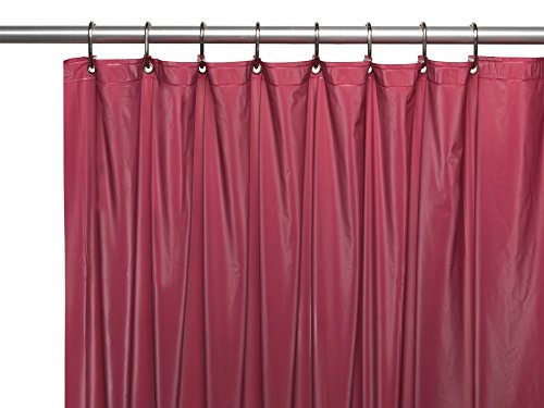 Royal Bath Heavy 3 Gauge Vinyl Shower Curtain Liner with Weighted Magnets and Metal Grommets (72 inch  x 72 inch ) - Burgundy