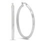 Ben and Jonah Ladies Stainless Steel Accented Ridged Hoop Earrings