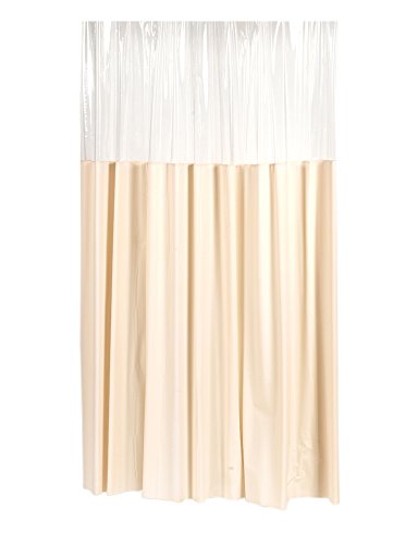 Park Avenue Deluxe Collection Park Avenue Deluxe Collection Extra Long  inch Window inch  Vinyl Shower Curtain in Ivory