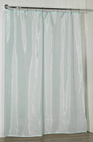 Royal Bath Water Repellant Fabric Shower Curtain Liner with Weighted Hem (70 inch  x 72 inch ) - Spa Blue