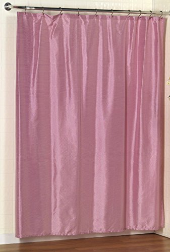 Royal Bath Collection Diamond-Piqued Dobby Fabric Shower Curtain 70 inch  x 72 inch  (Rose)