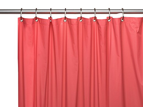 Royal Bath Heavy 3 Gauge Vinyl Shower Curtain Liner with Weighted Magnets and Metal Grommets (72 inch  x 72 inch ) - Rose