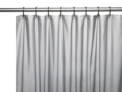 Park Avenue Deluxe Collection Park Avenue Deluxe Collection Hotel Collection 8 Gauge Vinyl Shower Curtain Liner w/ Weighted Magnets and Metal Grommets in Silver