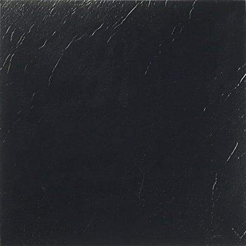 Park Avenue Collection NEXUS Black 12 Inch x 12 Inch Self Adhesive Vinyl Floor Tile #101 - 20 Tiles