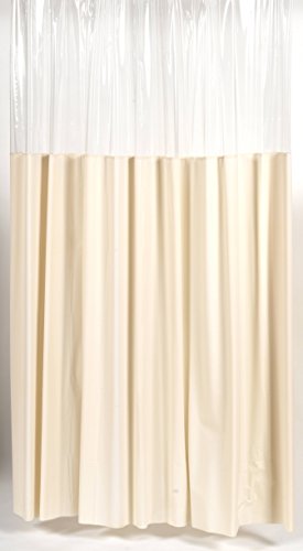 Royal Bath Extra Heavy 10 Gauge Window Vinyl Shower Curtain Liner with Metal Grommets (72 inch  x 72 inch ) - Ivory