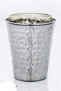 Stainless Steel Hammered Kiddush Cup - Cup 3 inch  H 2.5 inch 