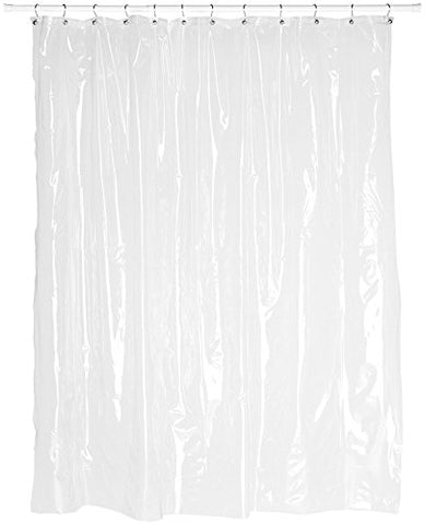 Park Avenue Deluxe Collection Park Avenue Deluxe Collection Mildew-Resistant 10 Gauge Vinyl Shower Curtain Liner w/ Metal Grommets and Reinforced Mesh Header in Super Clear