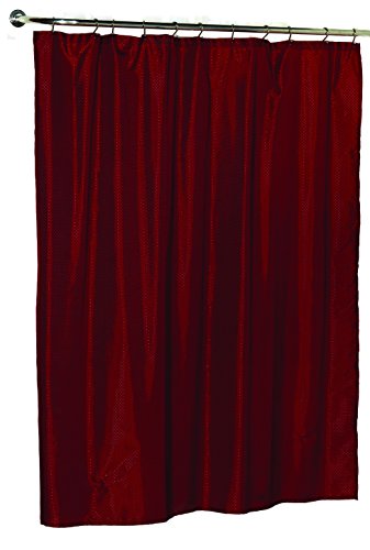 Royal Bath Collection Diamond-Piqued Dobby Fabric Shower Curtain 70 inch  x 72 inch  (Burgundy)