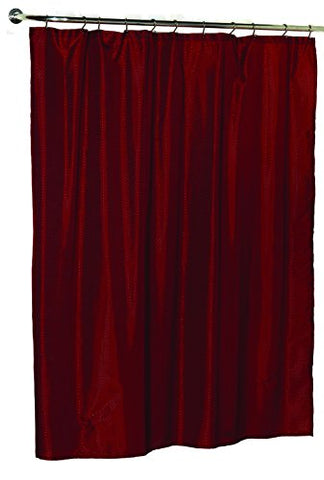 BenandJonah Collection Fabric Shower Curtain 70 x 72 inch  Dobby Burgundy
