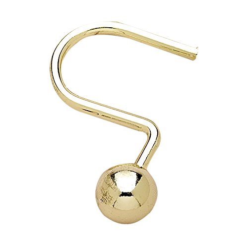 Park Avenue Deluxe Collection Park Avenue Deluxe Collection  inch Ball inch  Shower Curtain Hooks in Brass