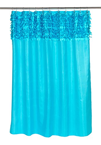 Latin Fever Dance Party Fabric Shower Curtain 70 inch  x 72 inch  (Cyan Blue)