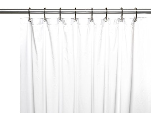 Royal Bath Jumbo Long Extra Heavy 8 Gauge Vinyl Shower Curtain Liner with Metal Grommets (72 inch  x 96 inch ) - White