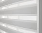 Modesta Collection Set of 4 White Cordless Sheer Double Layered Fabric Window Shades - 48 inch  x 72 inch 