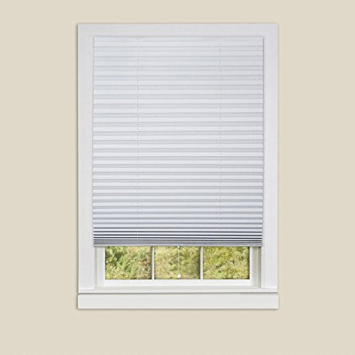 Park Avenue Collection 1-2-3 Vinyl Room Darkening Temporary Pleated Shade - White - 48x75 6 Pack