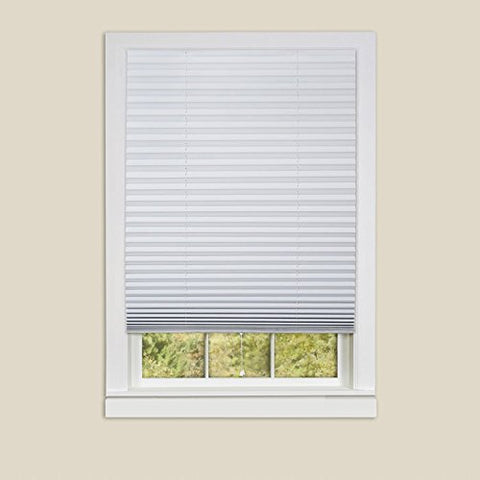 Park Avenue Collection 1-2-3 Vinyl Room Darkening Temporary Pleated Shade - White - 36x75