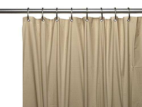 Royal Bath Extra Heavy 8 Gauge Vinyl Shower Curtain Liner with Metal Grommets (72 inch  x 72 inch ) - Linen