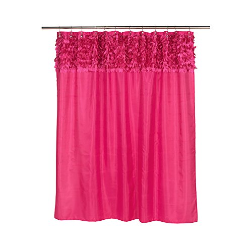 Park Avenue Deluxe Collection Park Avenue Deluxe Collection  inch Jasmine inch  Fabric Shower Curtain in Raspberry