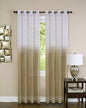 Quintessence Ombre Sheer Window Curtain Panel (52 inch  x 84 inch ) - Tan