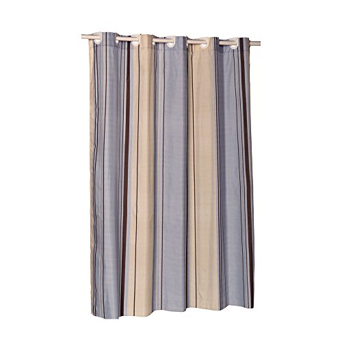 Park Avenue Deluxe Collection Park Avenue Deluxe Collection EZ-ON?  inch Stripes inch  Polyester Shower Curtain in Light Blue