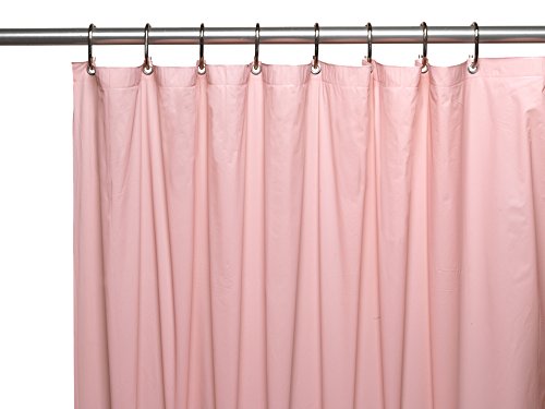 Park Avenue Deluxe Collection Park Avenue Deluxe Collection Premium 4 Gauge Vinyl Shower Curtain Liner w/ Weighted Magnets and Metal Grommets in Pink