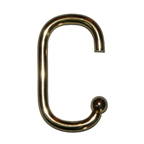 Park Avenue Deluxe Collection Park Avenue Deluxe Collection  inch C inch  Shower Curtain Hooks in Brass