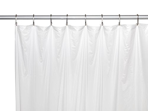 Royal Bath Stall Sized 5 Gauge Vinyl Shower Curtain Liner (54 inch  x 78 inch ) - Frosty Clear