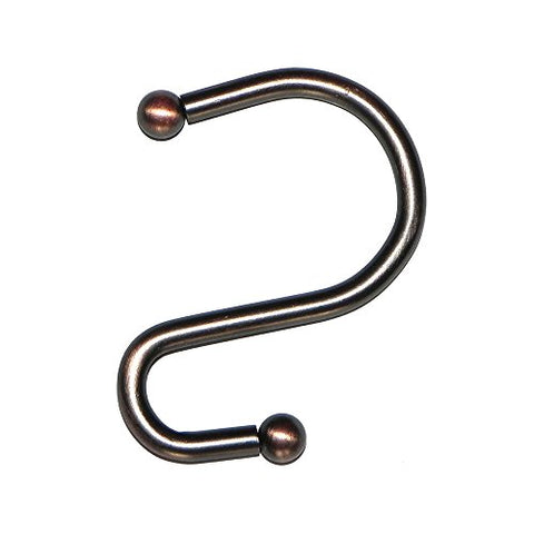 Park Avenue Deluxe Collection Park Avenue Deluxe Collection  inch S inch  Shower Curtain Hooks in Oil Rubbed Bronze