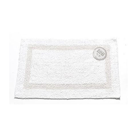 Park Avenue Deluxe Collection Park Avenue Deluxe Collection Large-Sized Reversible Cotton Bath Mat in White