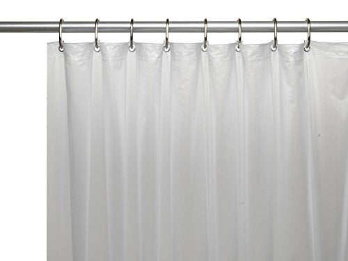 Royal Bath Heavy 4 Gauge Vinyl Shower Curtain Liner with Weighted Magnets and Metal Grommets (72 inch  x 72 inch ) - Frosty Clear