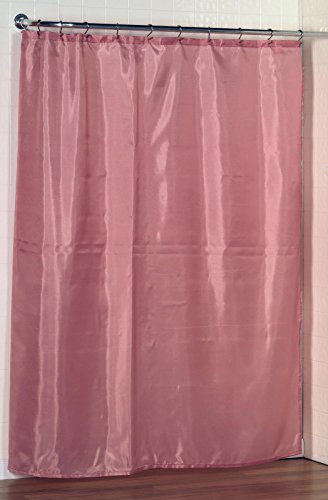 Royal Bath Water Repellant Fabric Shower Curtain Liner with Weighted Hem (70 inch  x 72 inch ) - Rose