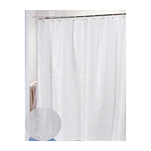 Park Avenue Deluxe Collection Park Avenue Deluxe Collection  inch Damask inch  Fabric Shower Curtain in Ivory