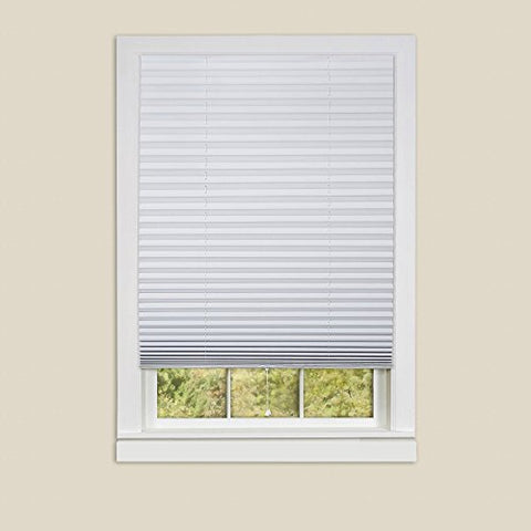 The Nomad Collection White Vinyl Room Darkening Temporary Pleated Shade (48 inch  x 75 inch )