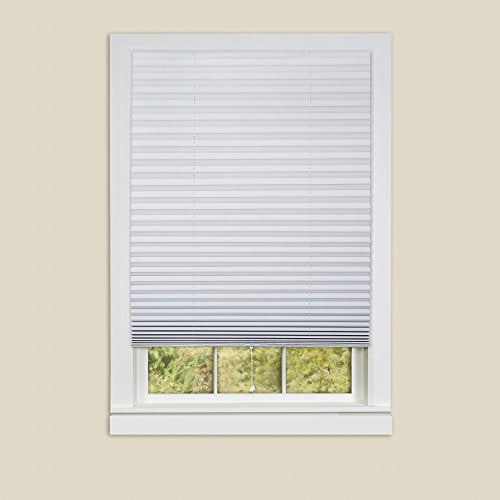 The Nomad Collection White Vinyl Room Darkening Temporary Pleated Shades (36 inch  x 75 inch ) - Set of 8