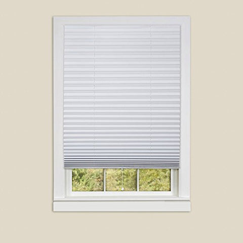 The Nomad Collection White Vinyl Room Darkening Temporary Pleated Shades (48 inch  x 75 inch ) - Set of 12