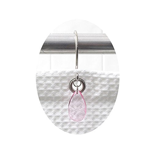 Park Avenue Deluxe Collection Park Avenue Deluxe Collection  inch Prism inch  Resin Shower Curtain Hooks in Rose