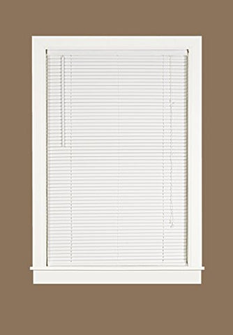 Midnight Collection 1-Inch Room Darkening White Mini Blind (27 inch  x 64 inch )