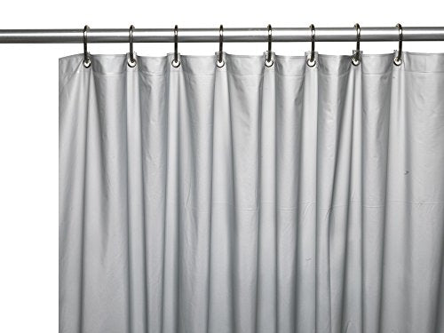 Royal Bath Extra Heavy 8 Gauge Vinyl Shower Curtain Liner with Metal Grommets (72 inch  x 72 inch ) - Silver