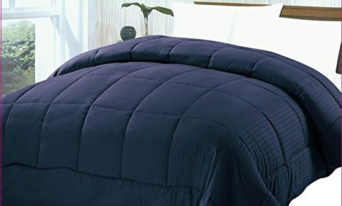 Ben&Jonah Designer Plush King (102 inch  x 86 inch ) 1 Piece Embossed Comforter - Navy