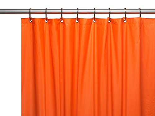 Royal Bath Extra Heavy 8 Gauge Vinyl Shower Curtain Liner with Metal Grommets (72 inch  x 72 inch ) - Orange